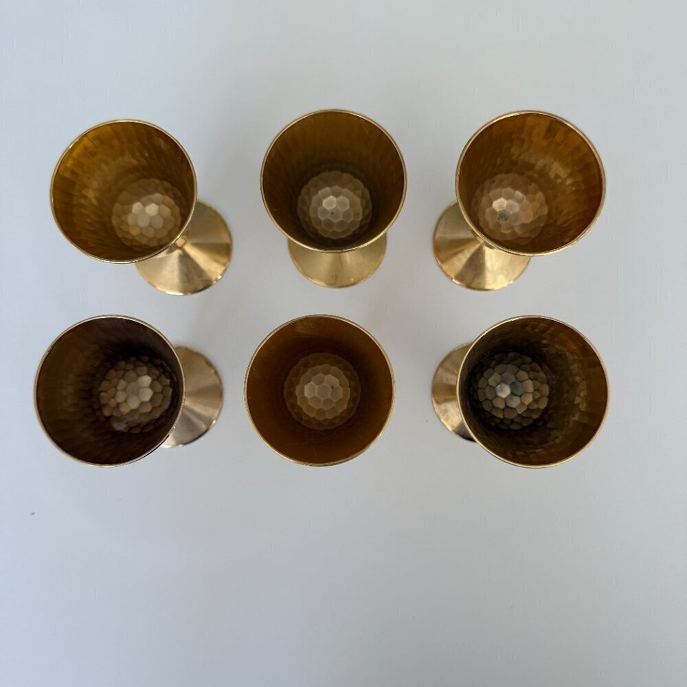 6 Underberg Vintage Antique 24K Gold Liqueur Aperitif Cordial Goblet Drinkware - Picture 2 of 3